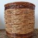 Vintage rattan and bamboo basket - Traditional weaving from China