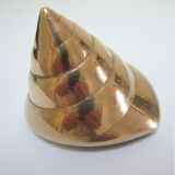 Vintage solid brass shell sculptural paperweight