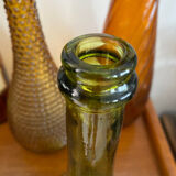 Vintage green glass decanter