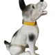 DESVRES earthenware dog with sulphide eyes, 1950