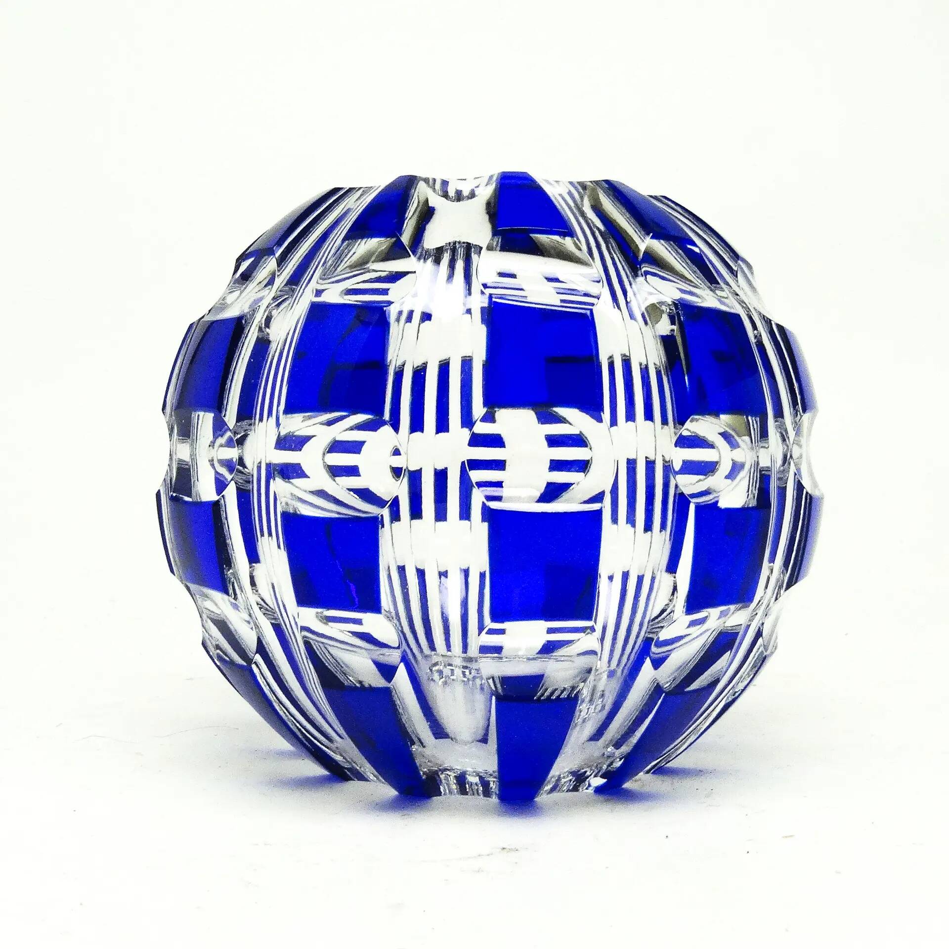 Mid-century modern vase, cobalt glass, Germany, 1950s