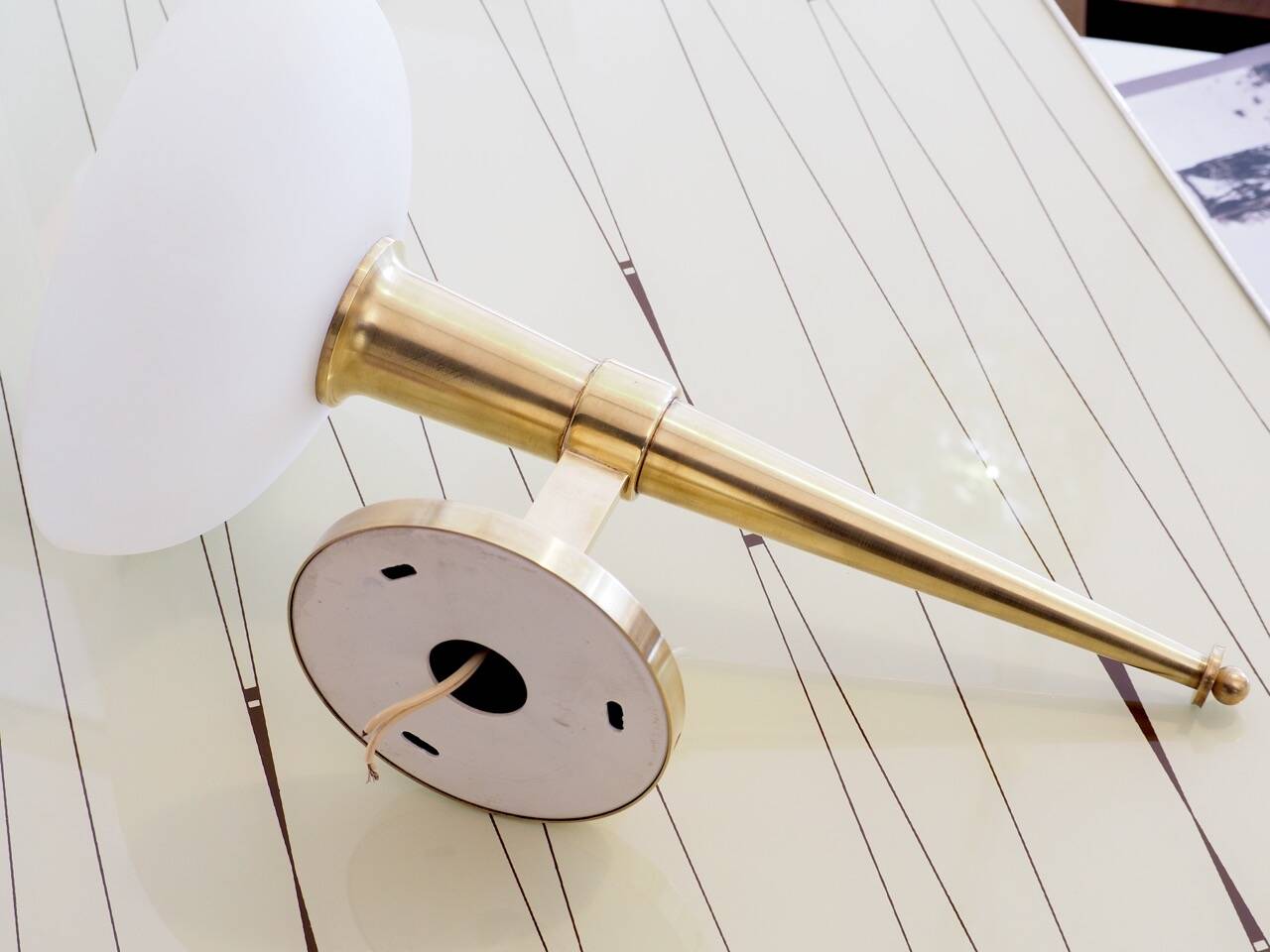 Pair of torch wall lights n°1071 JEAN PERZEL