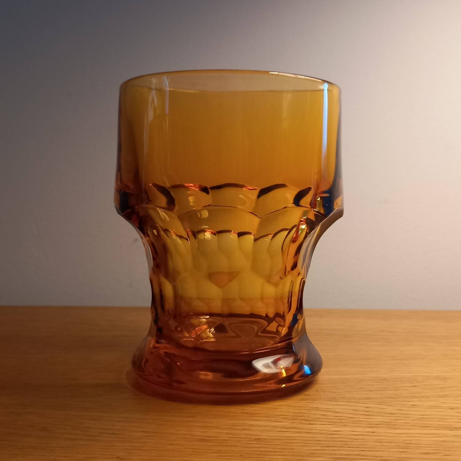 Orangeade service in amber glass