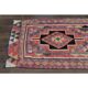 1970s Vintage Turkish Handmade Wool & Cotton Pink Runner Rug 101x318