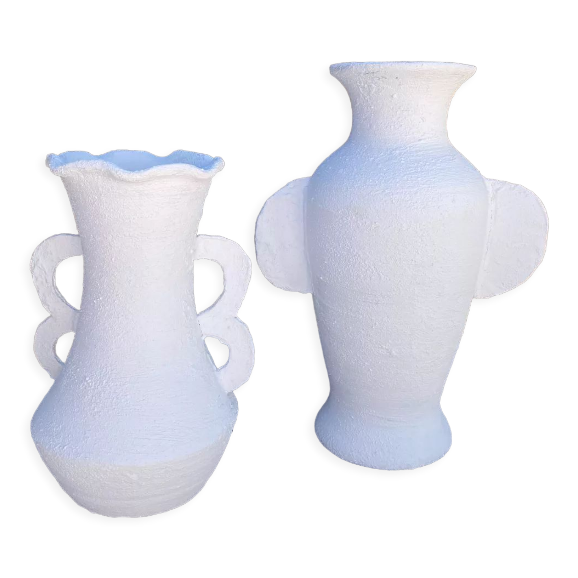 Pair of white vases