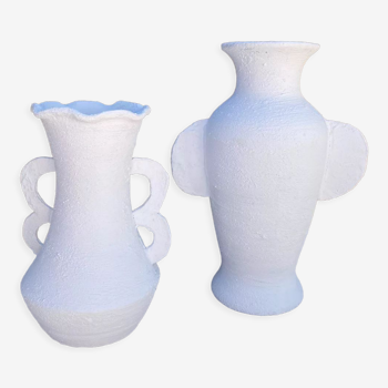Pair of white vases