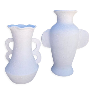 Paire de vases blancs