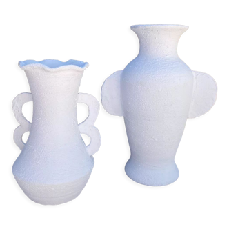 Pair of white vases