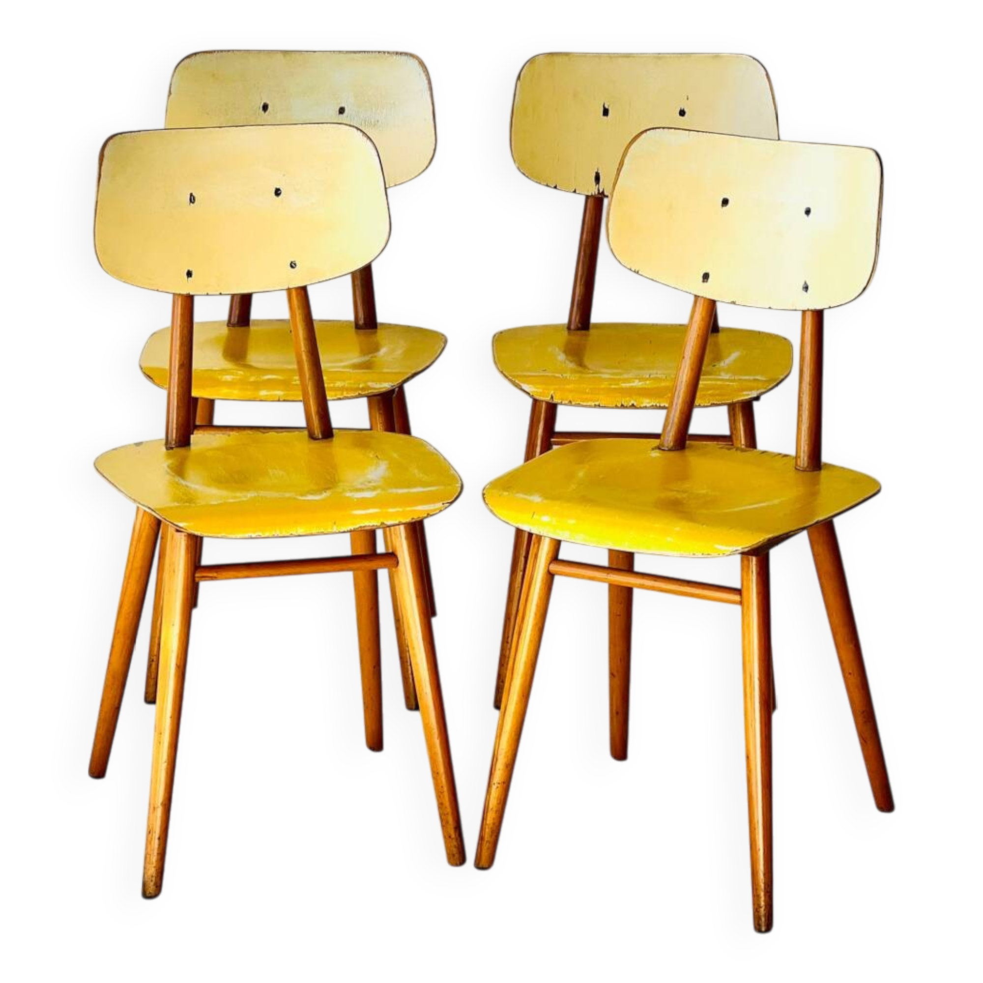 Chaises de bistrot par Ton, années 1950