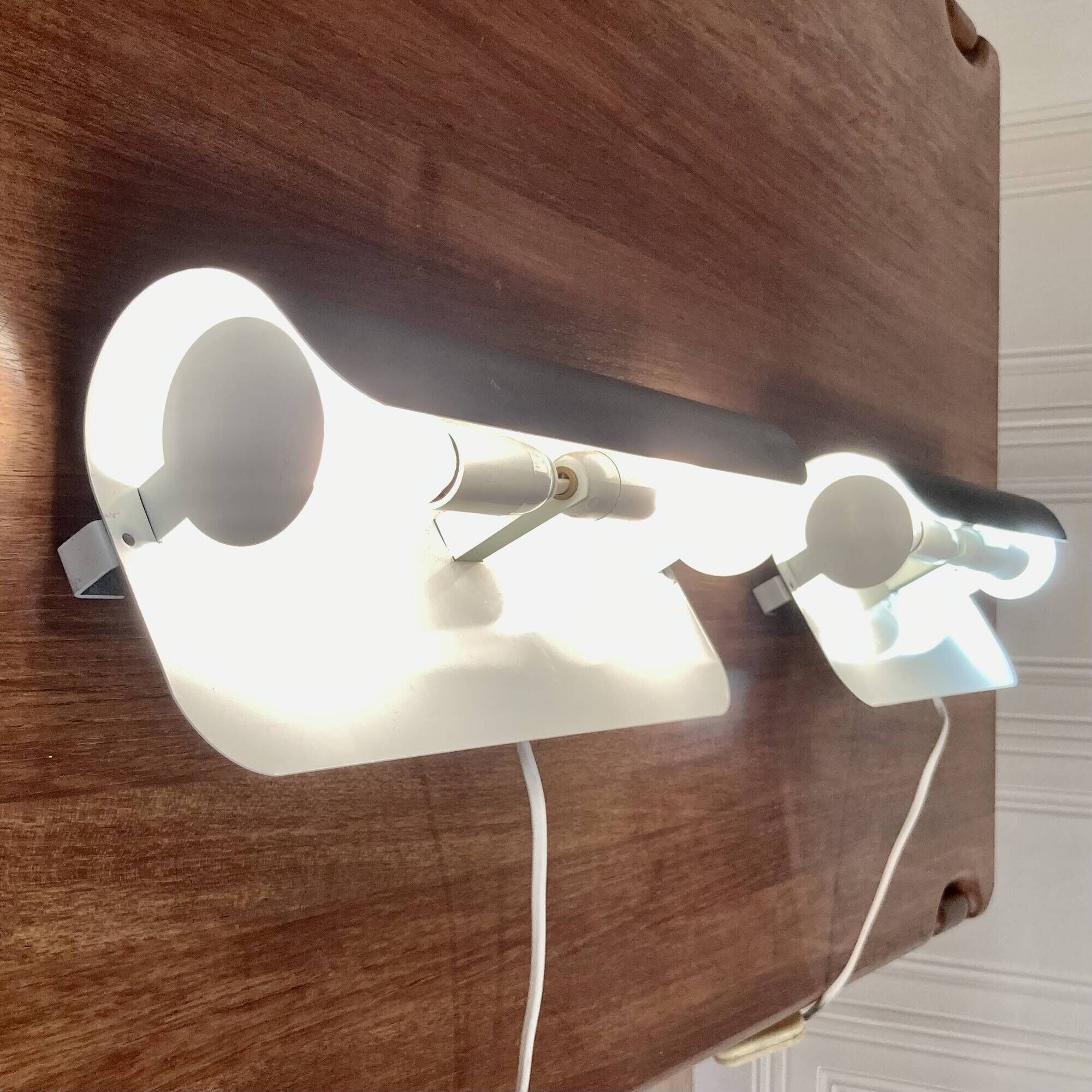PAIR OF LARGE SCANDINAVIAN DESIGN WALL LIGHTS.