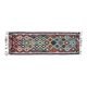 Turkish Vintage Oushak Runner Handwoven Wool Colorful Runner Rug 97x302