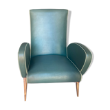 Fauteuil similicuir vert