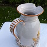 Large rustic ceramic pitcher