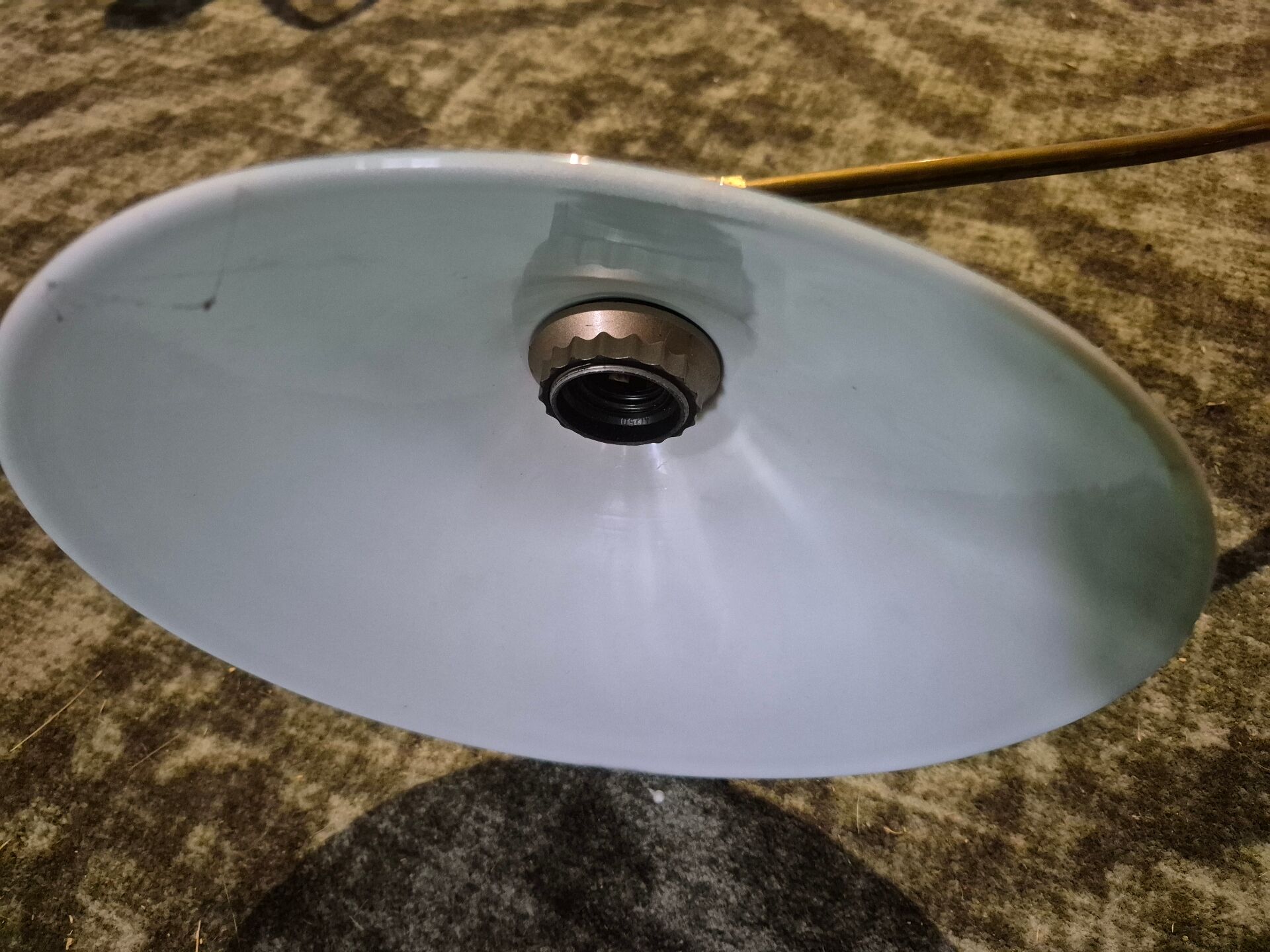 Opaline green white with brass billiard pool lamp 110-150 cm 3 shades