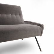 Two-seater velvet sofa by Felice Rossi, 1950s.
