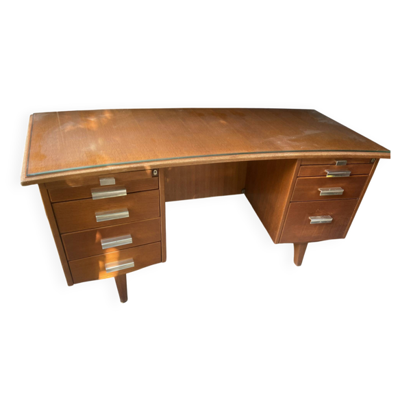 Bureau de direction années 50 avec protection en verre