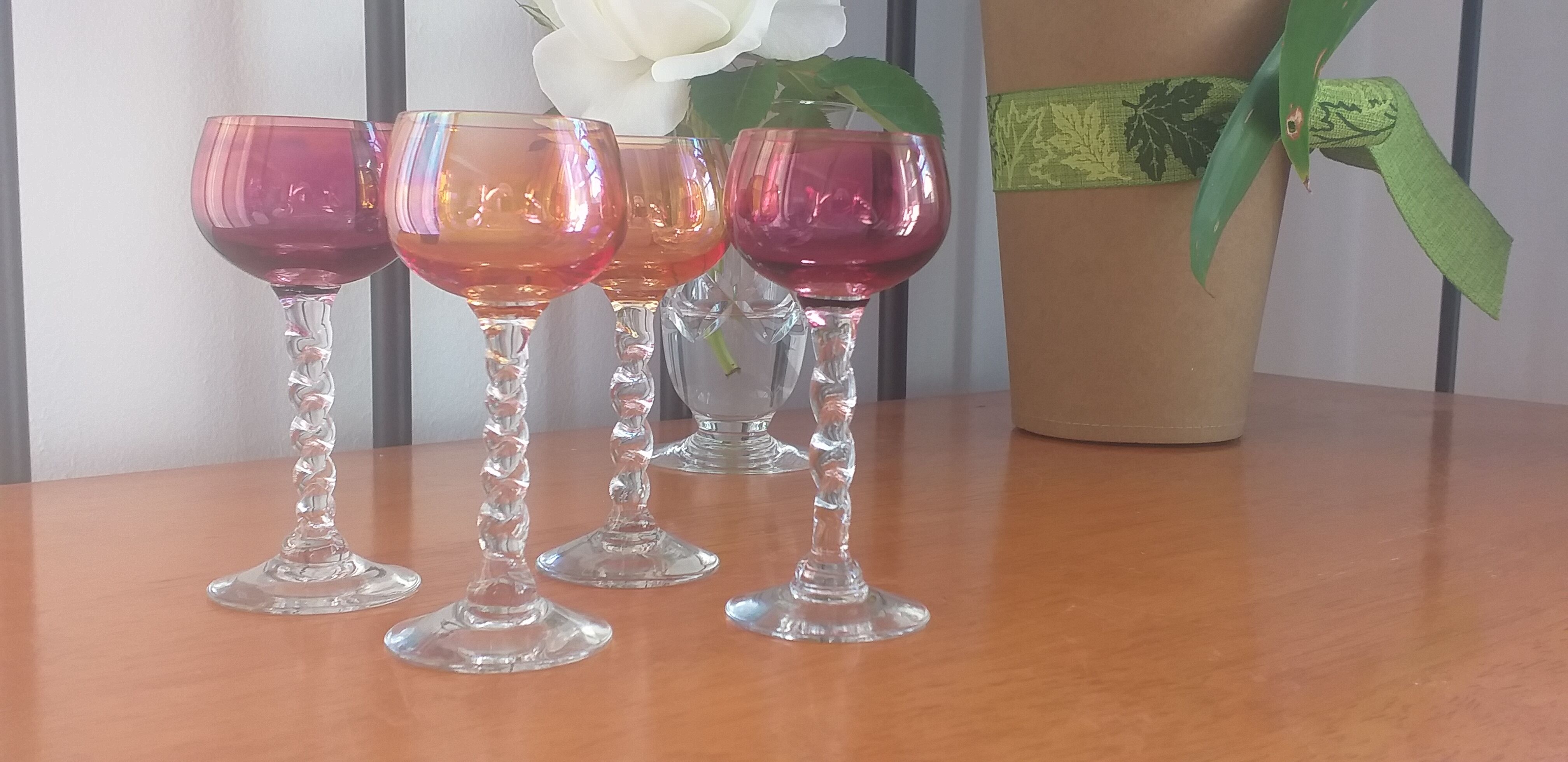 Verres à liqueur en verre soufflé