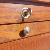 Double curtain filing cabinet