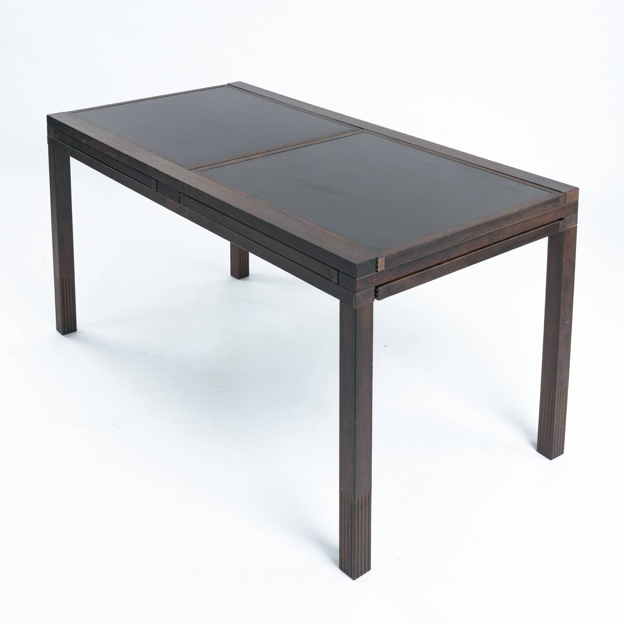 Bernard Vuarnesson desk or dining table with reversible and extendible tops, 80s