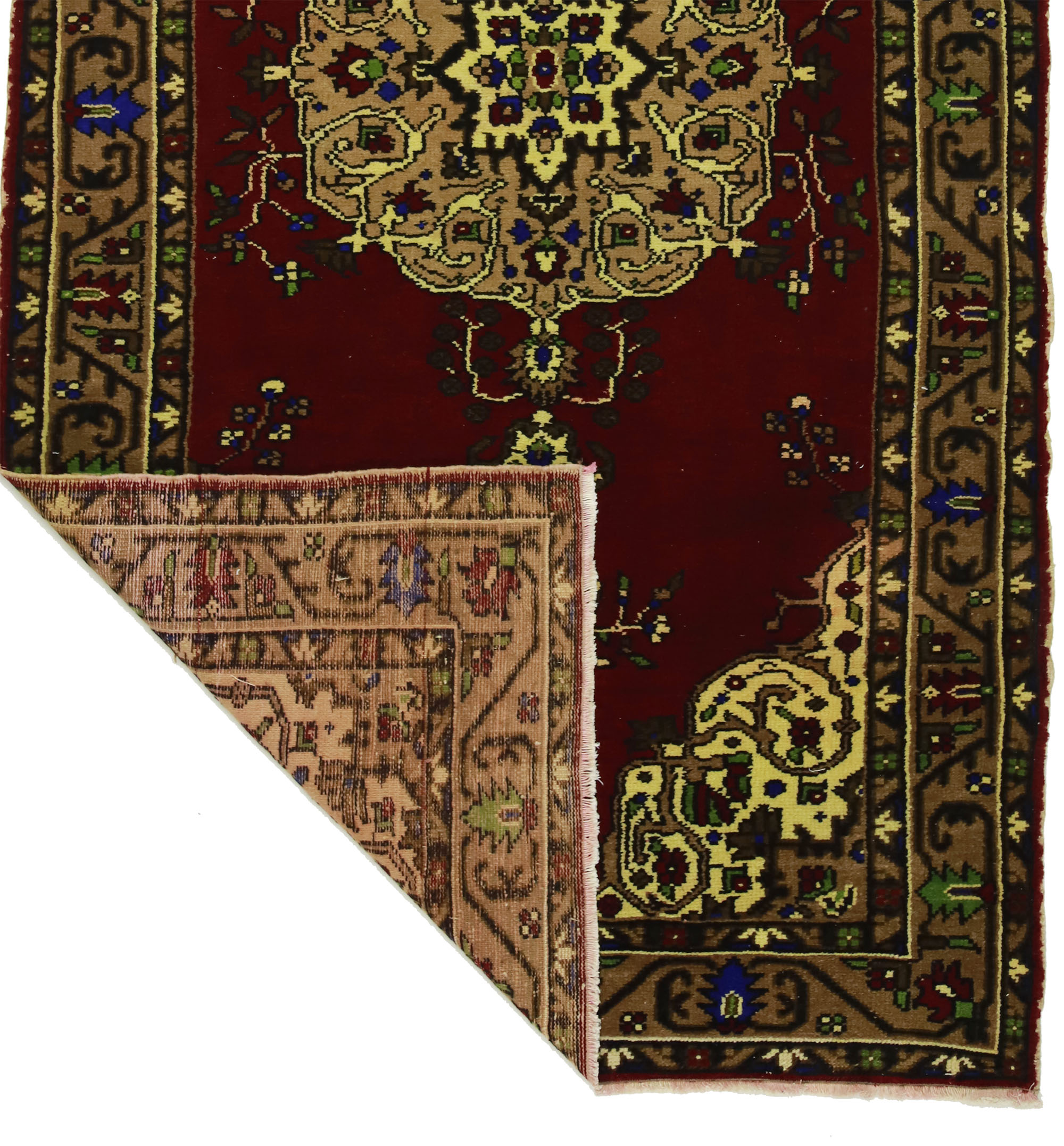 Anatolian handmade vintage rug 268 cm x 135 cm