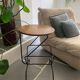 Table volante bois et métal vintage