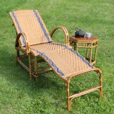 Vintage rotin transat