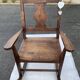 Antique rocking chair in solid oak - beautiful patina - traditional craftsmanship