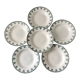 lot of 6 hollow plates Terre de Fer Saint-Amand late nineteenth