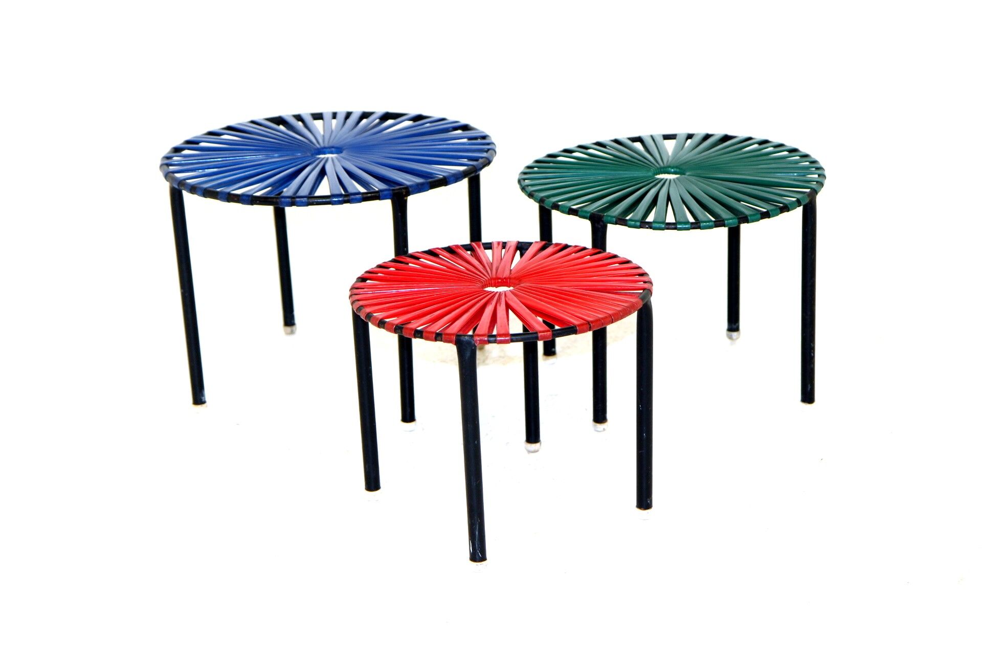 3 tabourets vintage, Suède, 1960