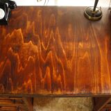 Administration desk open double face oak
