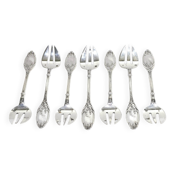 Eugène lefebvre - silver plated oyster forks