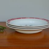 Set of 3 Saint Amandinoise soup plates