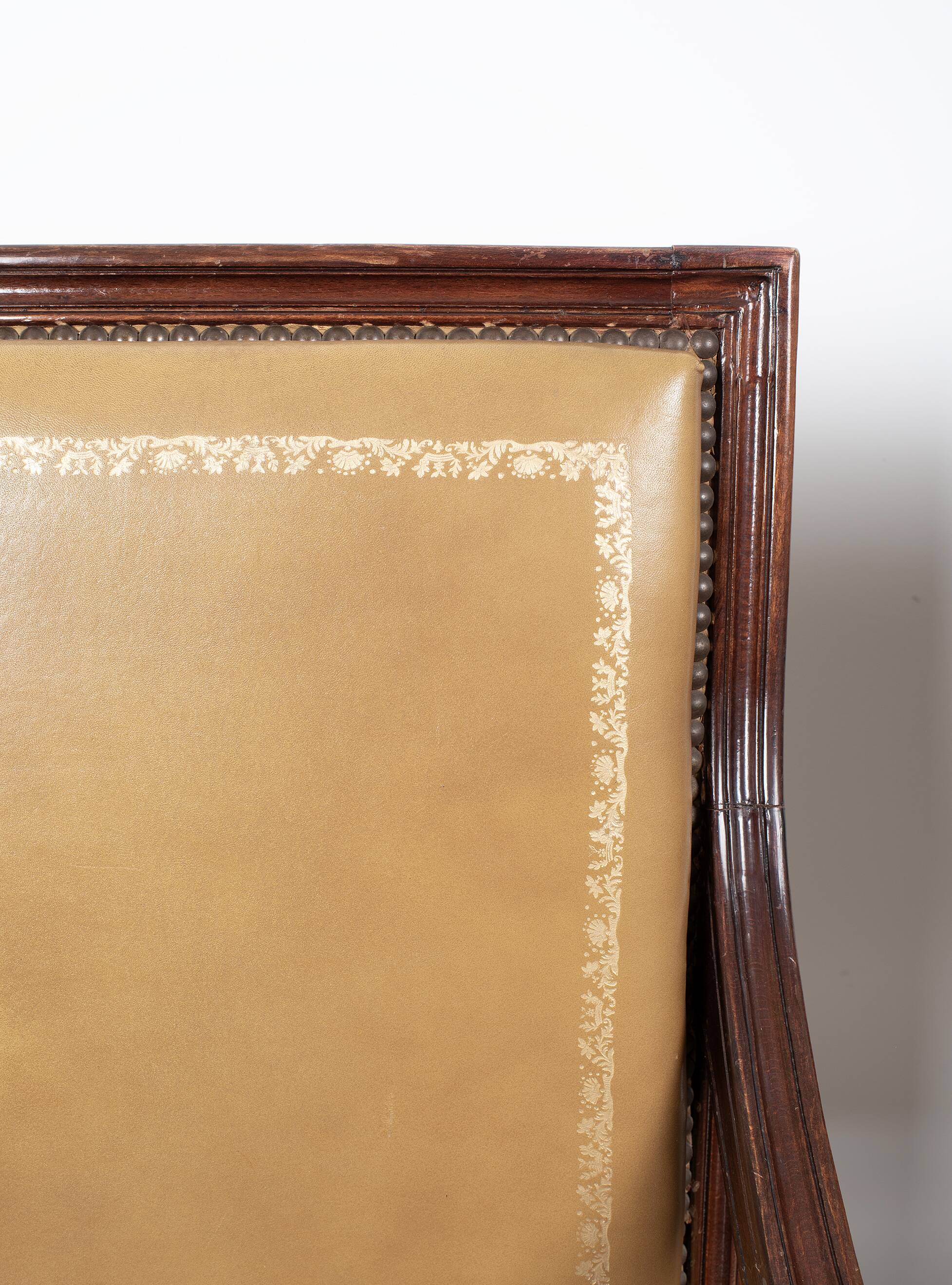 Pair of Louis XVI office armchairs