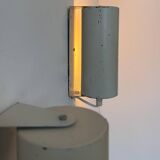 Pair of vintage adjustable wall lights, white metal, Sweden 1970