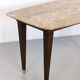 Rectangular Beech Coffee Table by Paolo Buffa with a Pink Travertine Top
