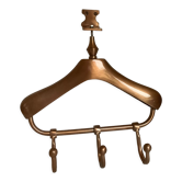 Coat rack gilded metal hanger varnished