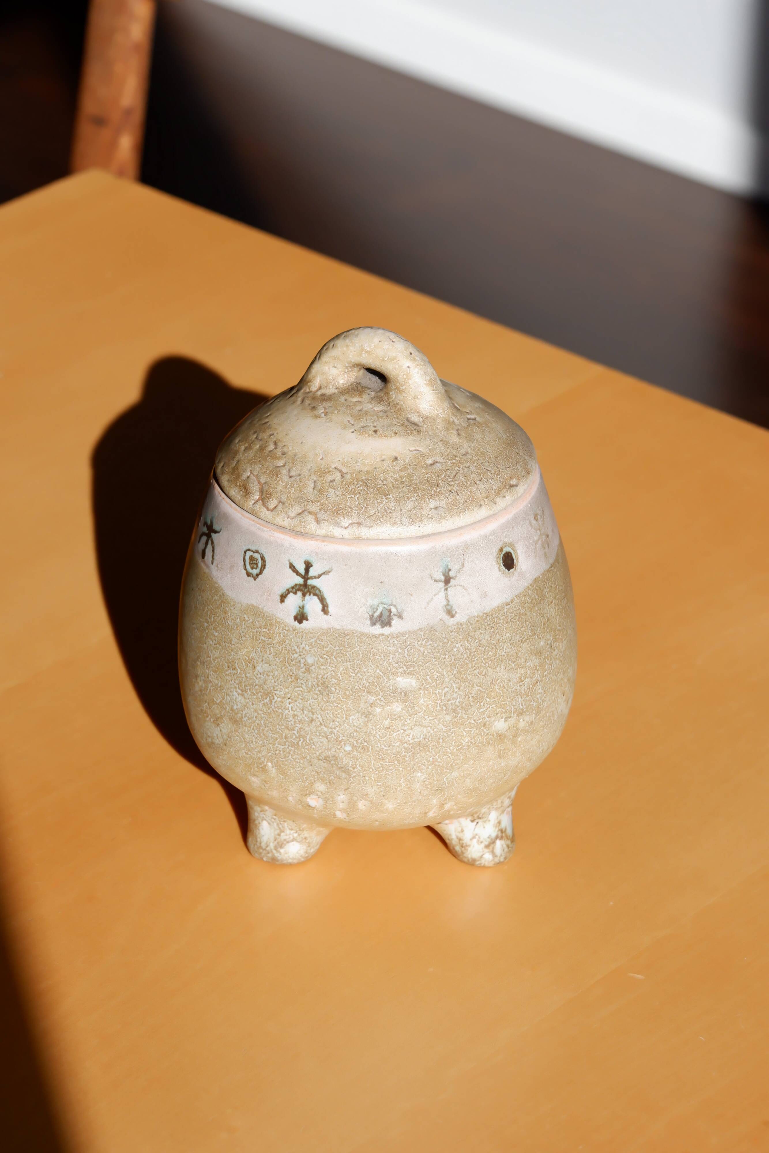 Empty pocket, Vase, the 2 potters, Jacques Serreet Michelle Bargoin, enameled lava circa 1960