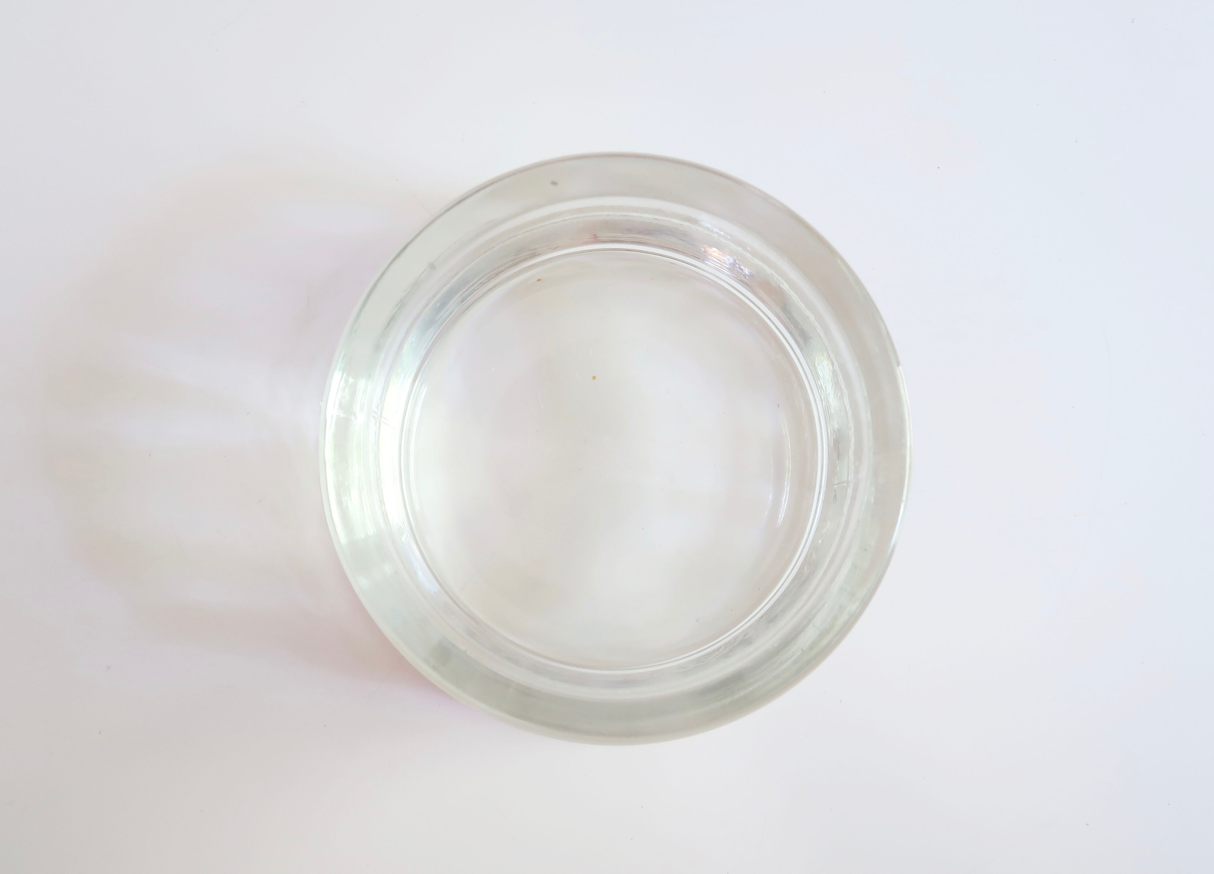 Lumax tempered glass round ashtray, 50s