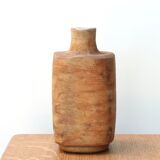 Bouteille en céramique de la poterie de la colombe, décor floral, années 70