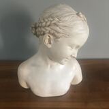 Old plaster bust 'La Rieuse' by Jean-Baptiste Pigalle