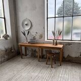 Oak and pine farmhouse console table