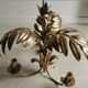 Golden metal palm lamp