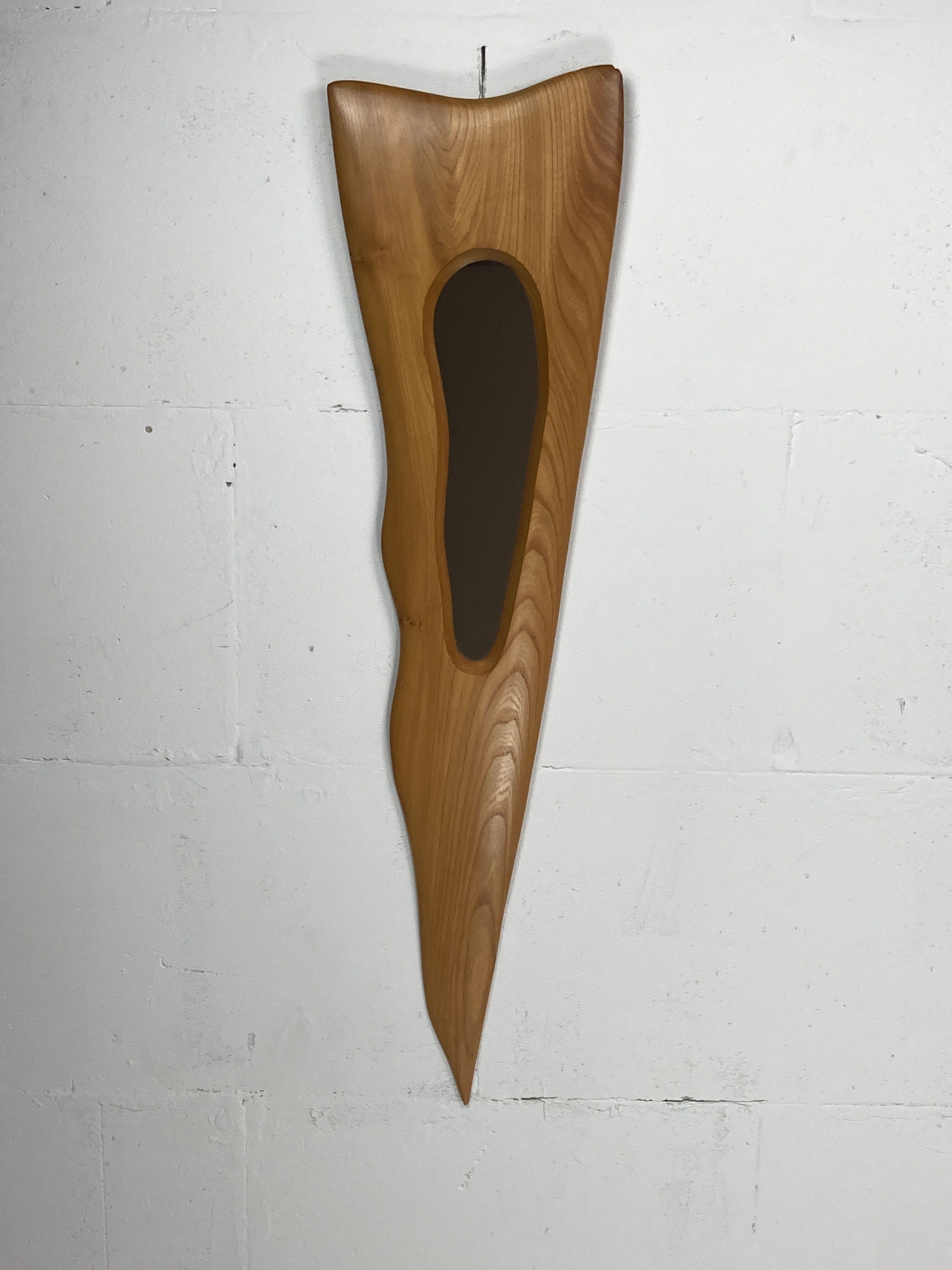 Freeform Irish elm mirror by Sheamus Malone 2001