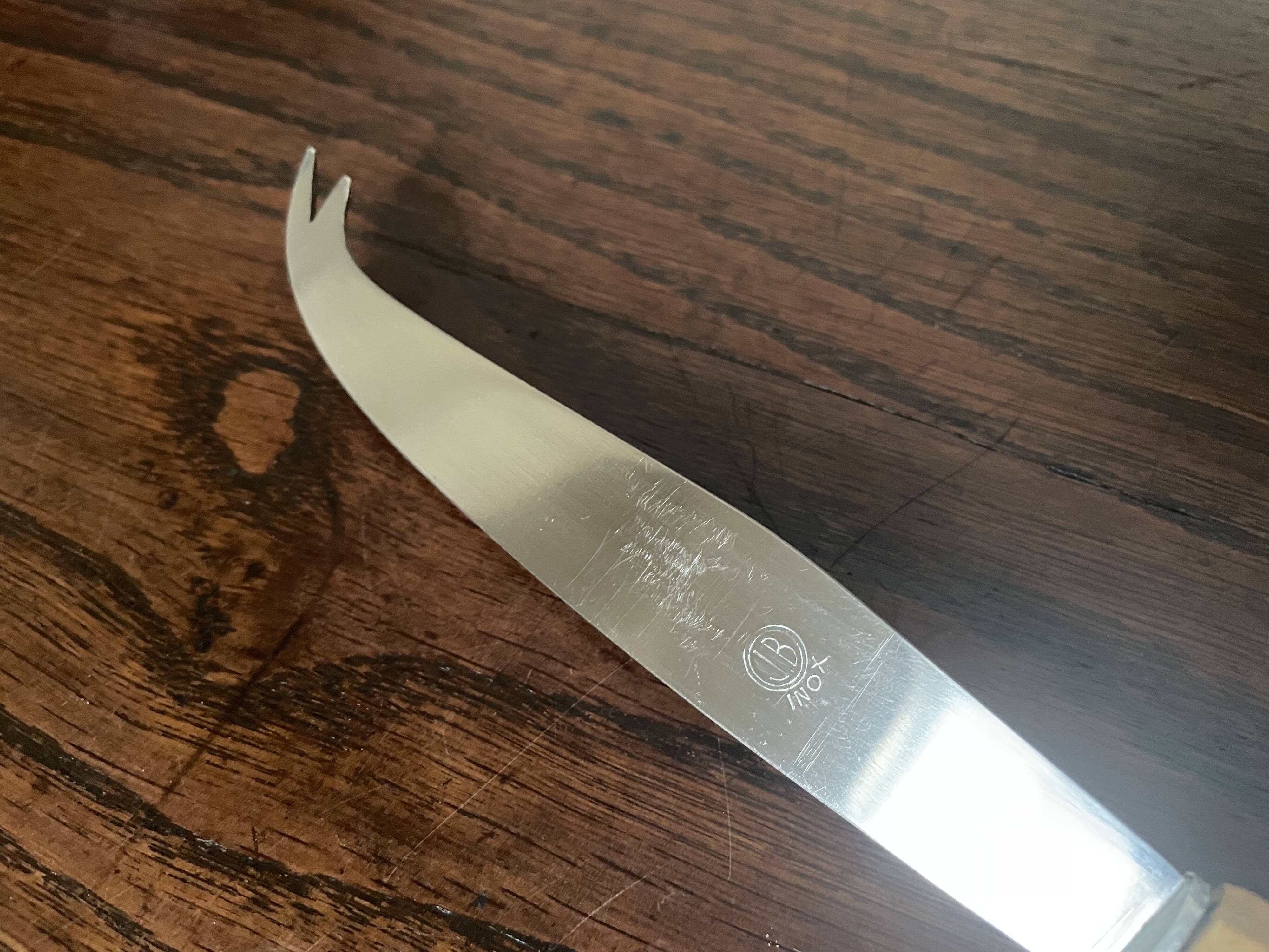 Bamboo handle cheese knife