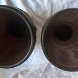 Pair of Art Deco vases Georges Le Feure (1868/1943) Glass paste Dancers