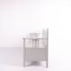 Swedish bench – grey painted – antique – painted pine – c. 1860s