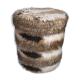 Pouf moumoute vintage années 70'