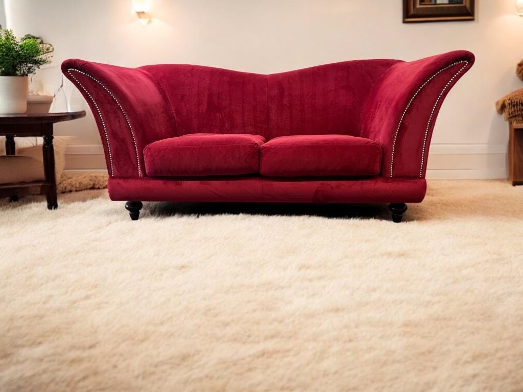 Vintage pink and red sofa