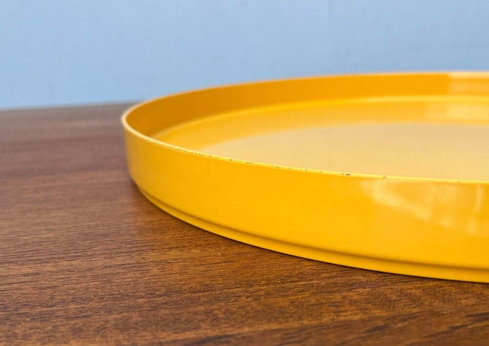 Yellow Melamine Plateau, Space Era, Mid-Century Swedish, 1960s