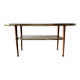 Mid-Century Formica Coffee Table with Lower Shelf